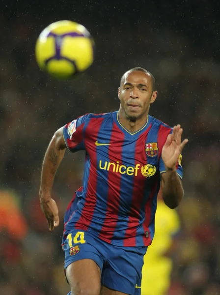 FC barcelona-spelare henry — Stockfoto