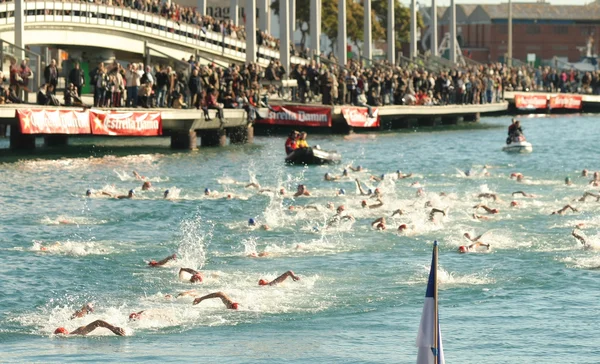 Open water swimming comtetition — Stock Photo, Image