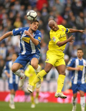 Osvaldo(L) ile Senna(R) Villareal Espanyol kavga