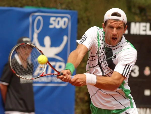 Austriaco Jurgen Melzer in azione — Foto Stock