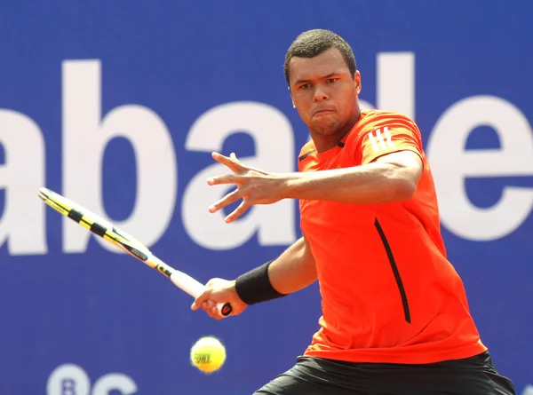 Francês Jo-Wilfried Tsonga em ação — Fotografia de Stock