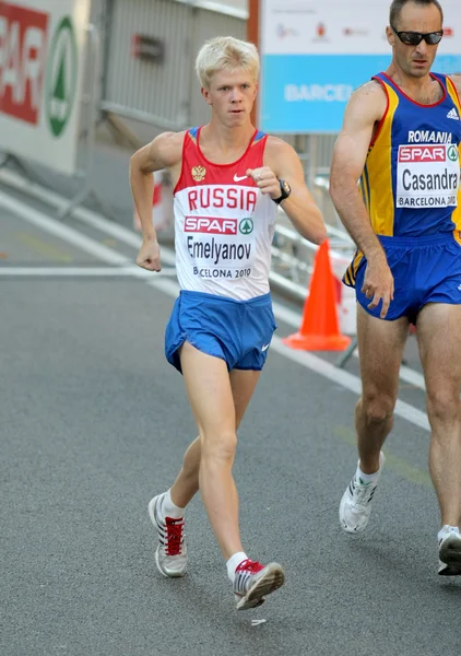 Stanislav Emelyanov, a férfiak 20km séta során Oroszország — Stock Fotó