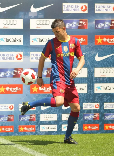 La nouvelle signature de Barcelone David Villa — Photo