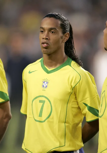 Brazilský hráč ronaldinho portrét — Stock fotografie
