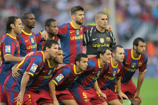 Futbol club barcelona zespół — Zdjęcie stockowe