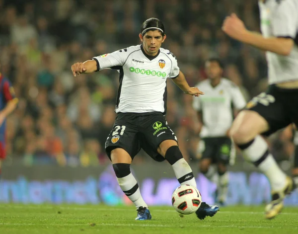 Sempre Banega de Valencia CF em ação — Fotografia de Stock