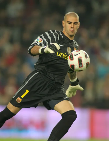 Victor valdes z fc barcelona — Zdjęcie stockowe