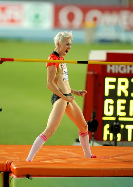 Ariane Friedrich della Germania durante la finale di salto in alto — Foto Stock