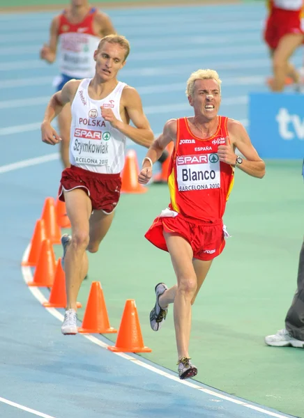 Хосе Luis Бланко Іспанії під час 3000 м з перешкодами — стокове фото