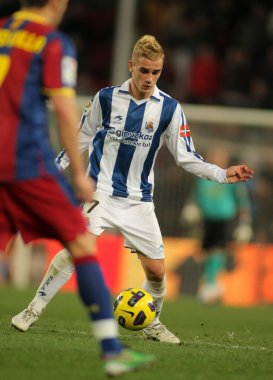 Griezmann of Real Sociedad in action clipart