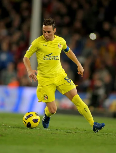 Cazorla voor villarreal cf in actie — Stockfoto