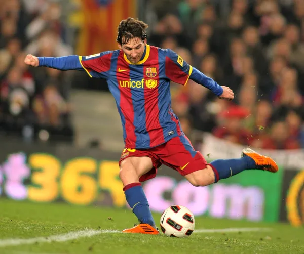 Messi de Barcelona em ação — Fotografia de Stock