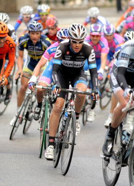 Giyim eşyası Cervelo'nın bisikletçi Amerikalı Tom Danielson