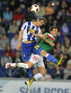 Espanyol mücadele Ivan Alonso(L) Castillo(R) Bilbao ile