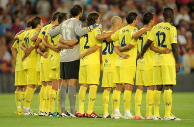 Villarreal team in silence minute clipart