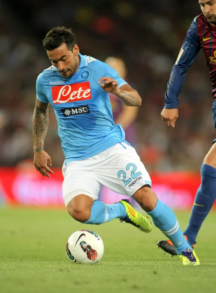 Ezequiel lavezzi voor ssc napoli — Stockfoto