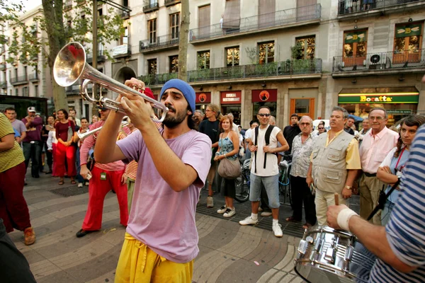 Trompetista de tropa de música — Fotografia de Stock