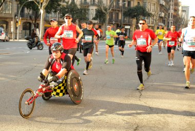Barselona'da çalıştıran hareket Engelli sporcu