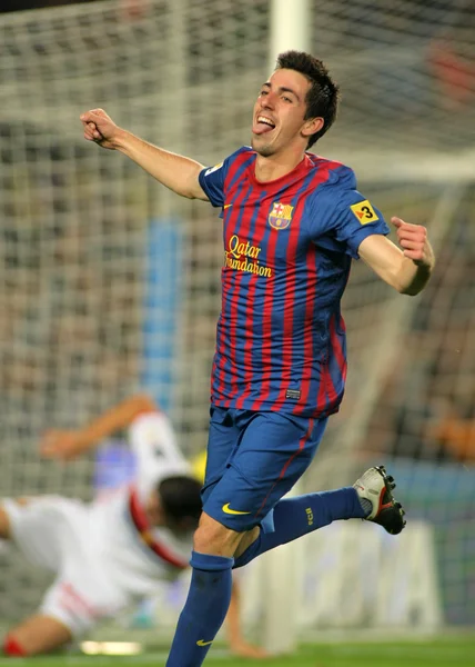 Isaac Cuenca do FC Barcelona celebra gol — Fotografia de Stock