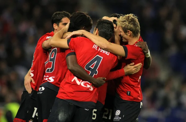 Jugadores de Osasuna celebrando gol — Foto de Stock