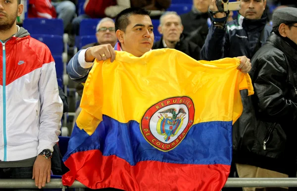 Partidario colombiano del jugador atlético madrid Radamel Falcao —  Fotos de Stock