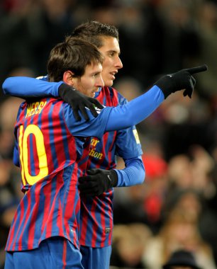 Leo messi cristian tello fc Barcelona ile kutlamak amacı