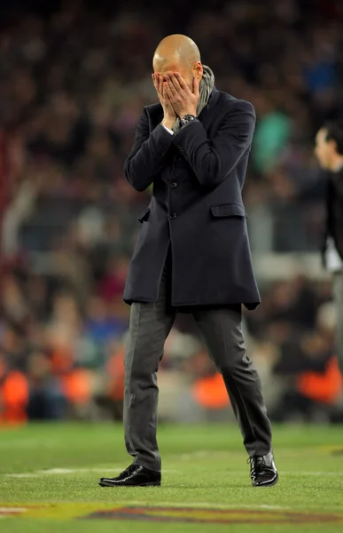 Josep Guardiola of FC Barcelona disappointed — Stok fotoğraf