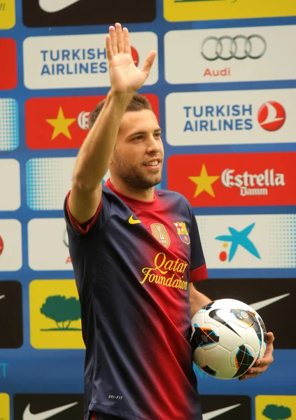 La nueva firma de Barcelona Jordi Alba —  Fotos de Stock