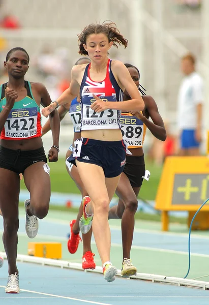 Jessica Judd de Gran Bretaña durante el evento 800m — Foto de Stock