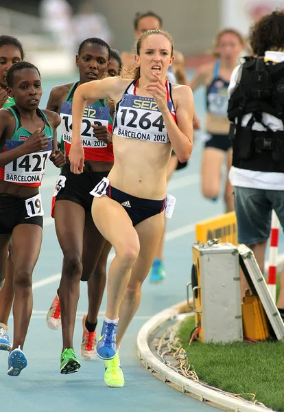 Emelia Gorecka de Gran Bretaña durante el evento de 3000m — Foto de Stock