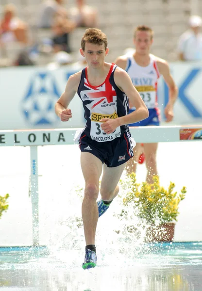 Zak Seddon of Great Britain during 3000m steeplechase event — Stock Photo, Image