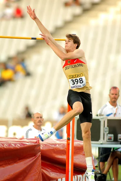 Falk Wendrich av Tyskland under Hight Jump-øvelsen. – stockfoto