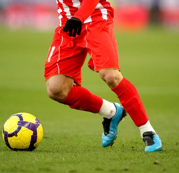 Soccer dribbling — Stock Photo, Image