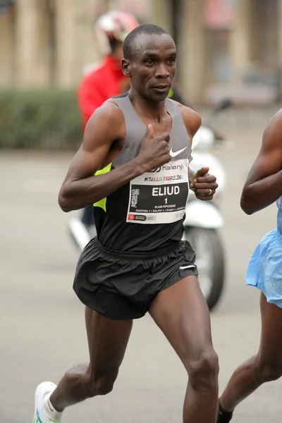 肯尼亚一半距离赛跑者律 kipchoge — 图库照片