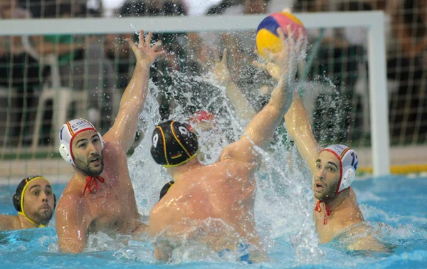 Jogadores espanhóis de polo aquático — Fotografia de Stock