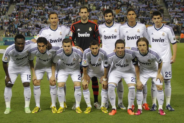 Real madrid team poserar — Stockfoto