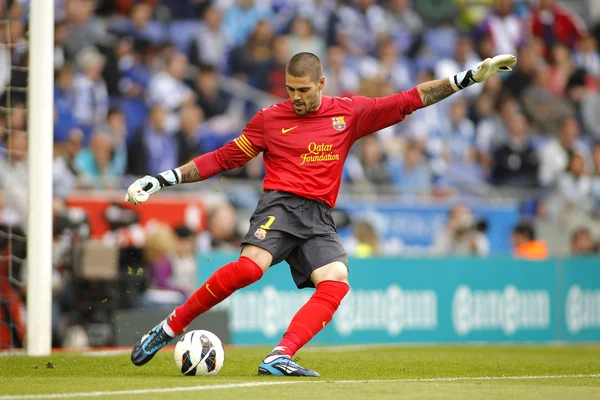 Victor valdes z fc barcelona — Zdjęcie stockowe