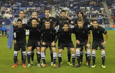 Real Sociedad'da takım poz