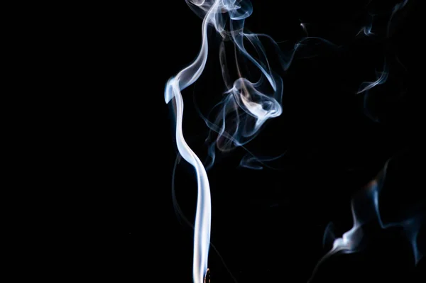 Fumaça Fundo Preto — Fotografia de Stock