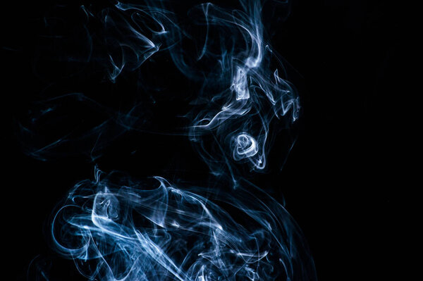 Smoke on a black background