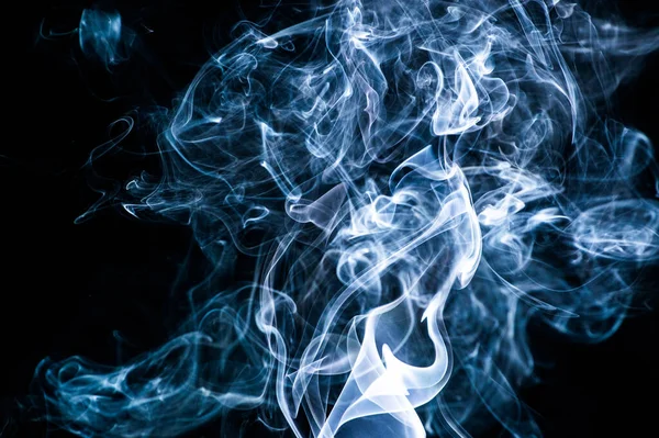 Kouř Černém Pozadí Stock Obrázky