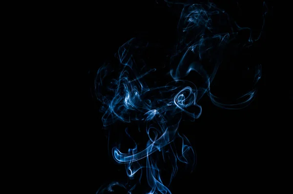 Fumée Sur Fond Noir — Photo