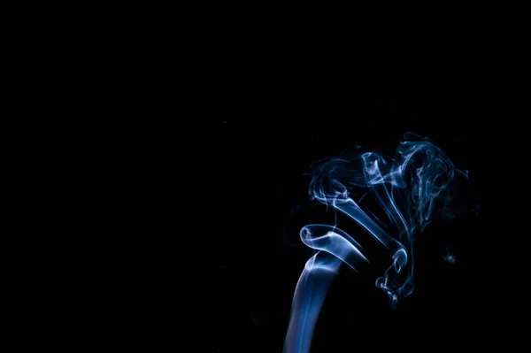Fumée Sur Fond Noir — Photo