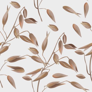 Dekorasyon yapraklı kusursuz desenler, kuru yapraklı ağaç dalları. Sonsuz doku. Vektör illüstrasyonu.