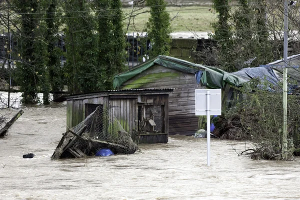 Workington staden översvämningar 2009 — Stockfoto