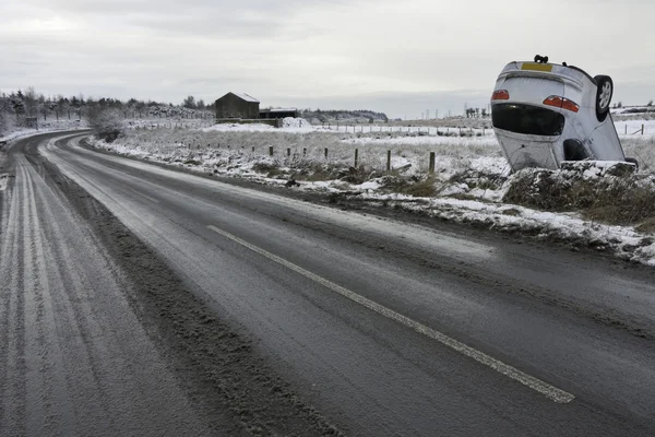 冬期道路 ロイヤリティフリーのストック画像
