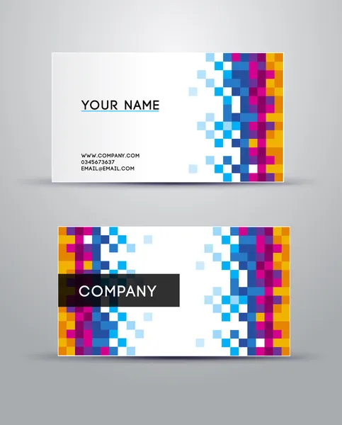 Colorful vector business card set — Stock Vector