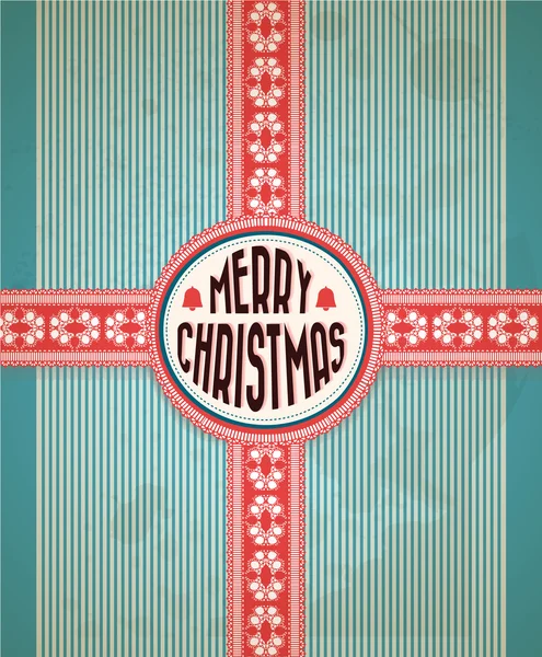 Vintage Christmas Card Grunge Effects Can Be Easily Removed — Stock Vector