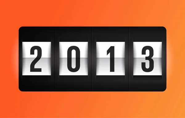 新年あけましておめでとうございます 2013, 機械的時刻表 — ストックベクタ