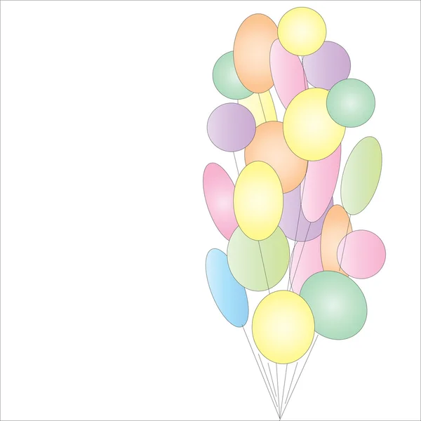Lot of colorful festive balloons — Stock Vector